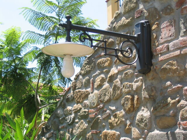 Wandleuchte Palermo Nr. 40215 | mediterrane Tellerleuchte am Jugendstilarm